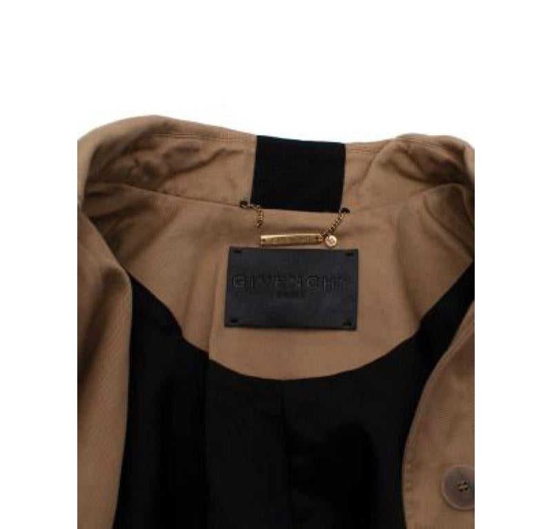 Women's Givenchy Tan Belted Cotton Trench Coat For Sale