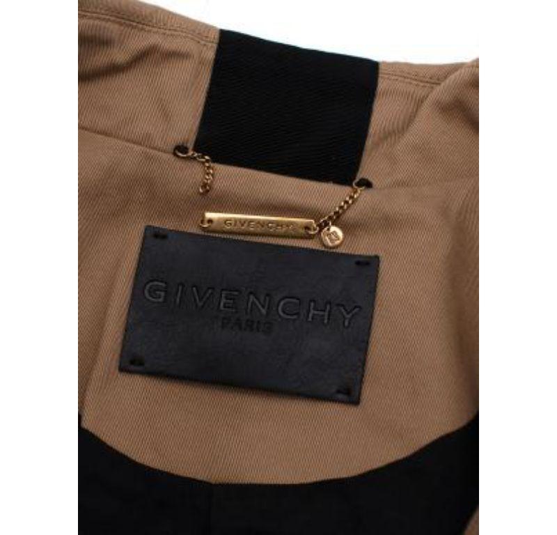 Givenchy Tan Belted Cotton Trench Coat For Sale 1