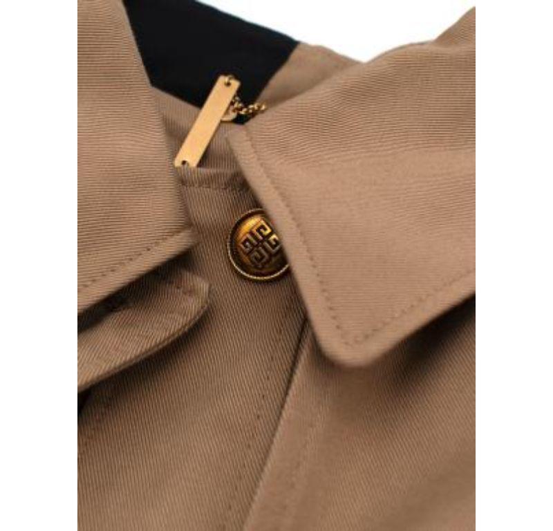 Givenchy Tan Belted Cotton Trench Coat For Sale 5