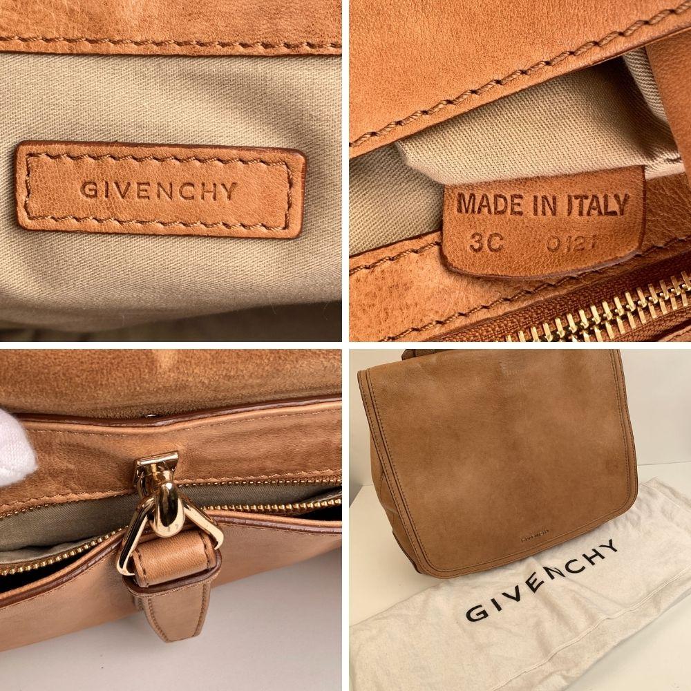 Givenchy Tan Leather Large New Line Flap Tote Shoulder Bag 1