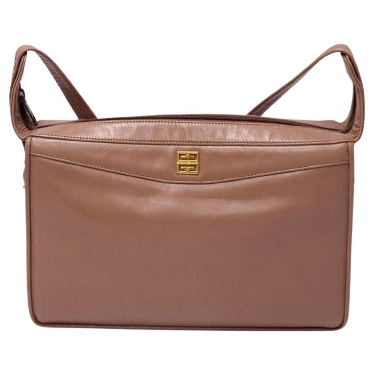 Givenchy Taupe leather shoulder bag For Sale