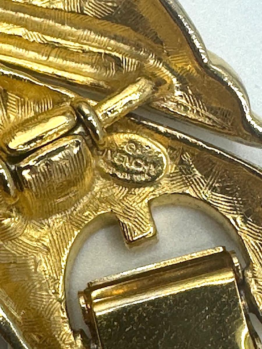 Givenchy Textured Satin and Shiny Gold Link Necklace For Sale 6