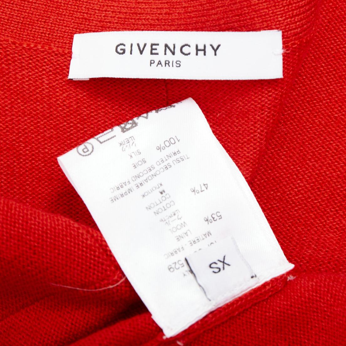 GIVENCHY Tisci 2013 Runway rot schwarz Wolle Baumwolle Seide Paisley Weste Kleid XS im Angebot 4