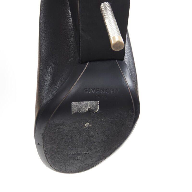 GIVENCHY TISCI black lace up open toe angular nail heel bootie EU38 US8 6