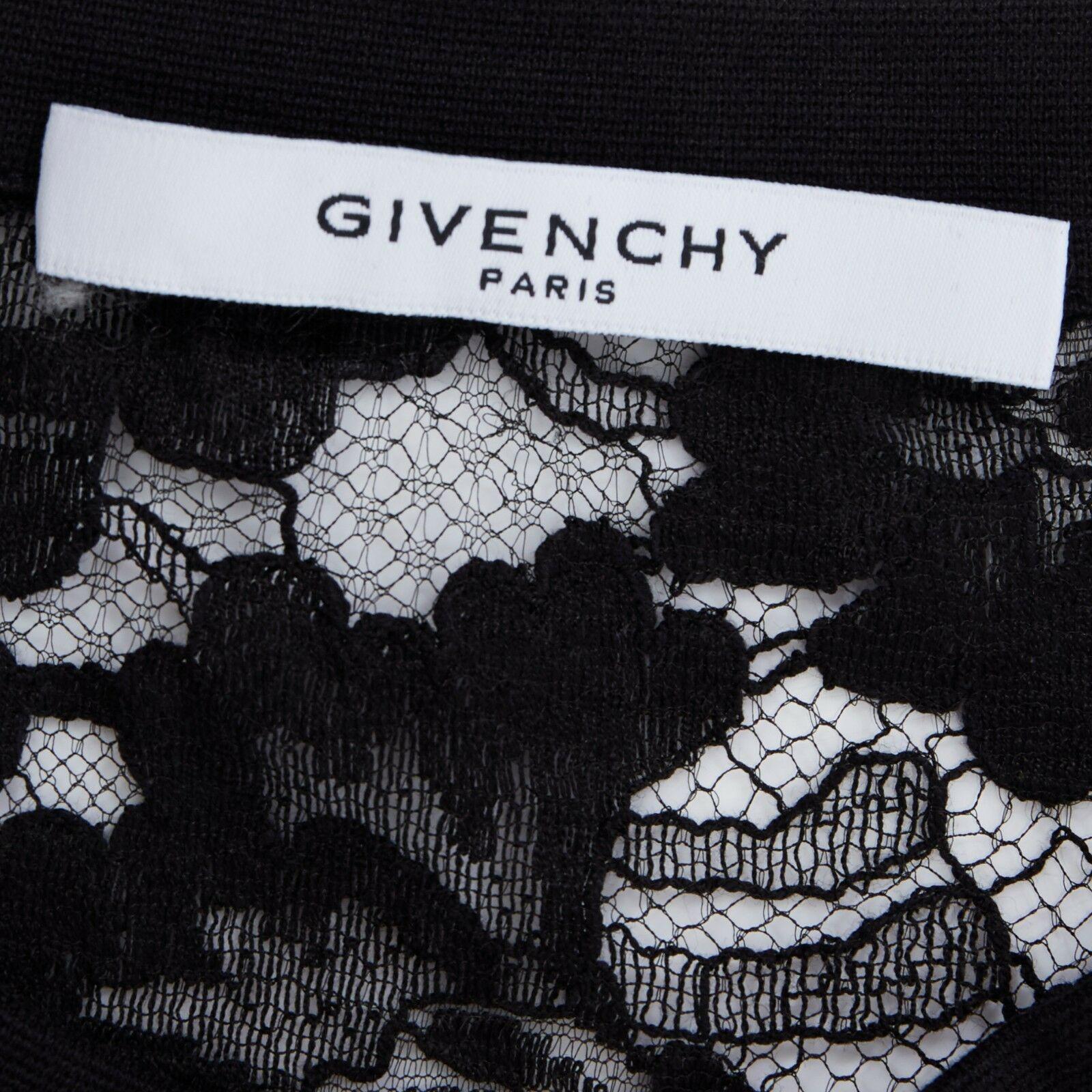 GIVENCHY TISCI black sheer lace Pervert 17 patched football jersey top IT38 M 3