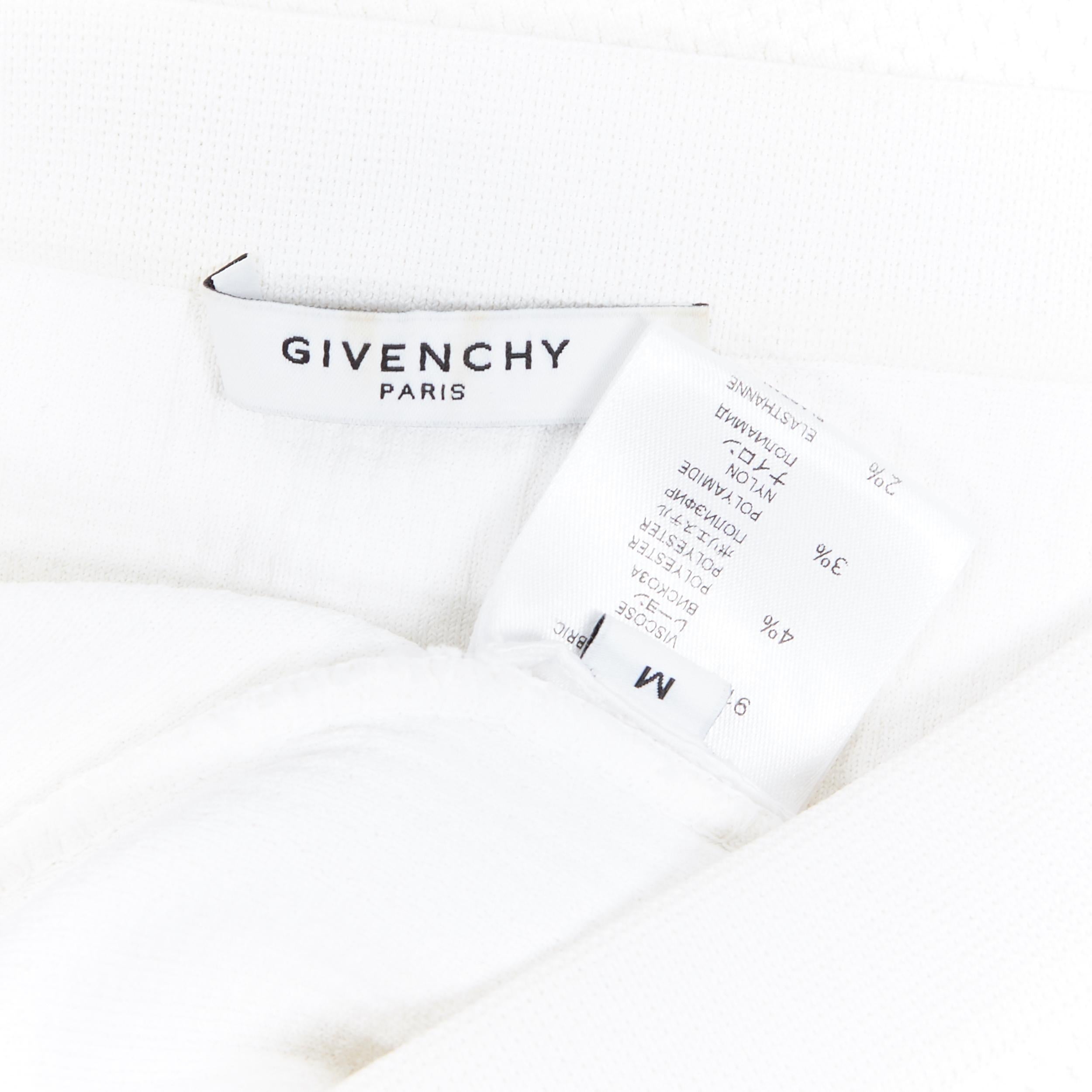 GIVENCHY TISCI viscose blend knitted white curved front bodycon skirt M 27