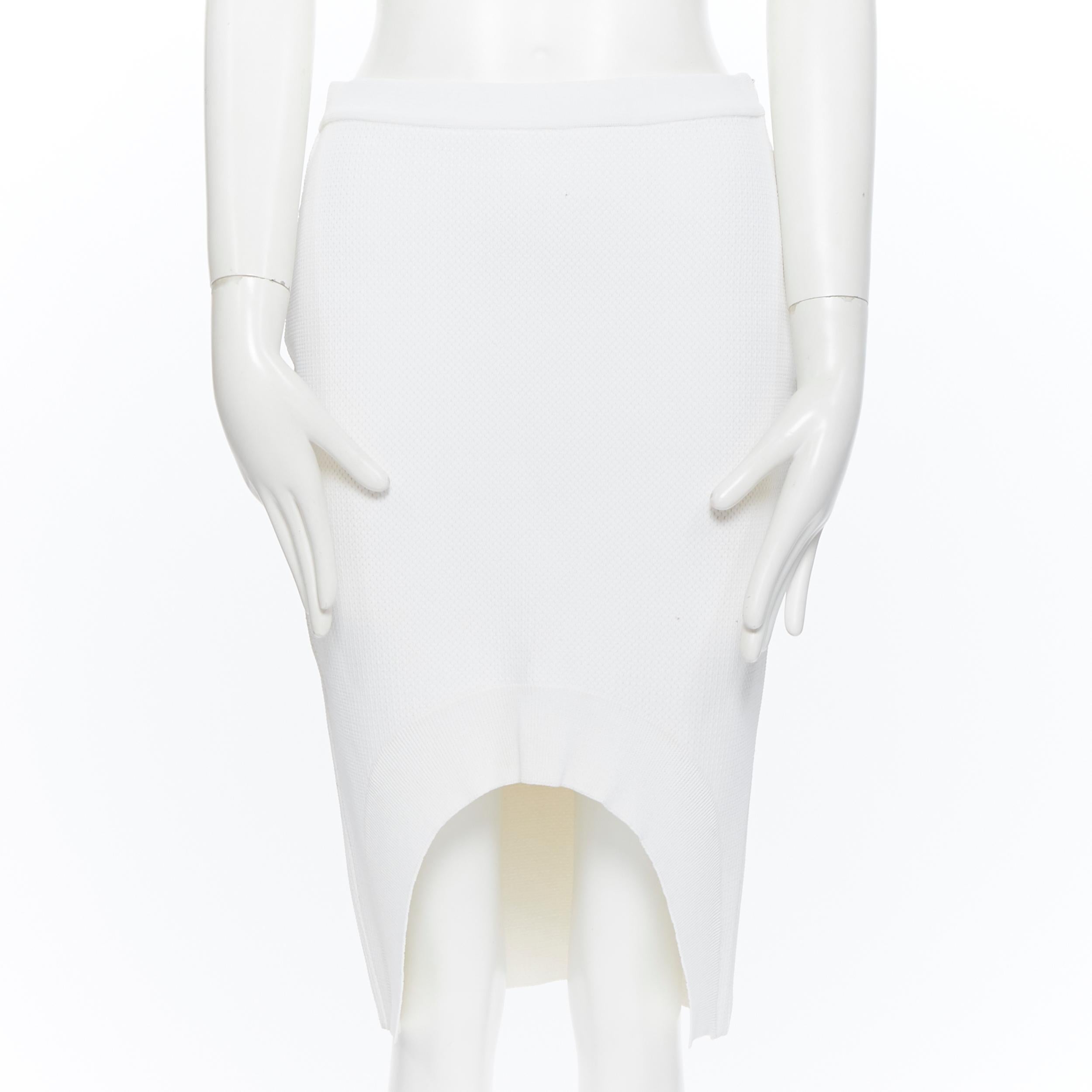 white bodycon skirt