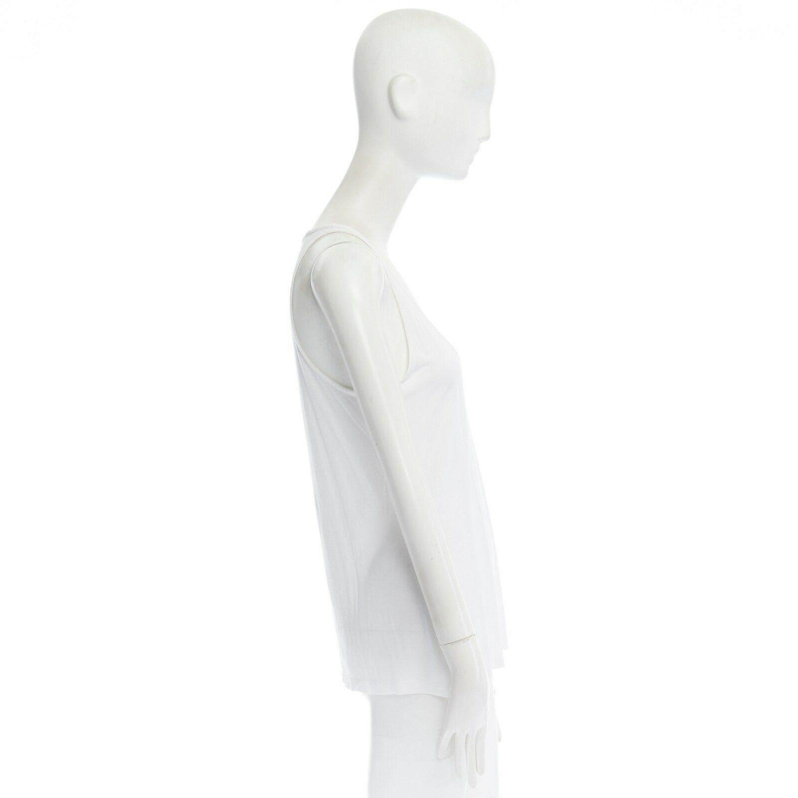 GIVENCHY TISCI white viscose silk white scoop neck tank top S In Excellent Condition In Hong Kong, NT