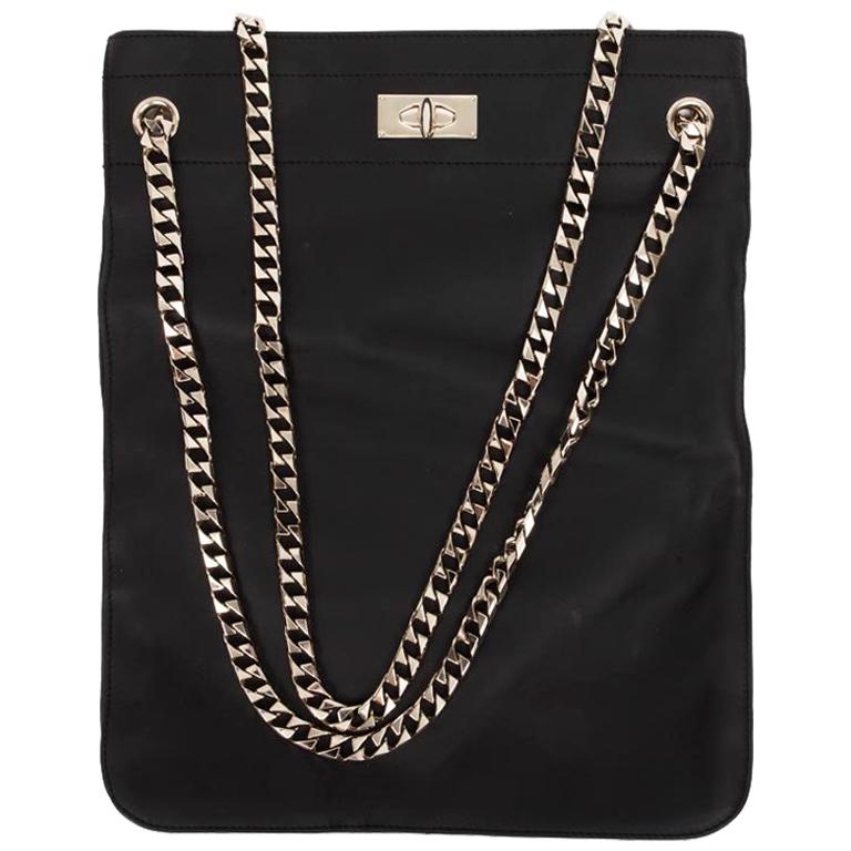 Givenchy Black Leather Pocket Shoulder Bag For Sale at 1stDibs