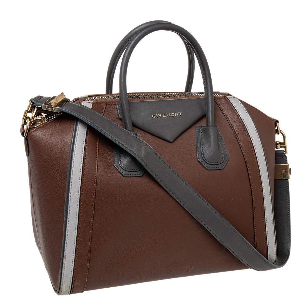 Givenchy Tri Color Leather Medium Antigona Satchel In Fair Condition In Dubai, Al Qouz 2