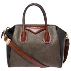 Givenchy Tri Color Textured Leather and Rubber Small Antigona Satchel