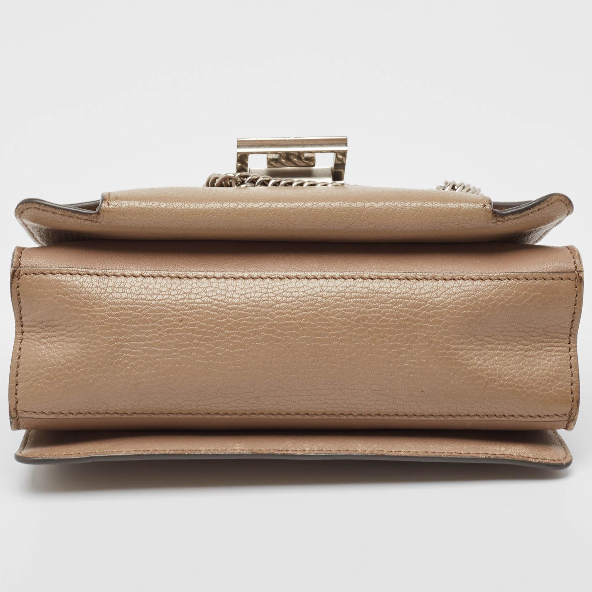 Givenchy Two Tone Beige Leather Small GV3 Shoulder Bag 6