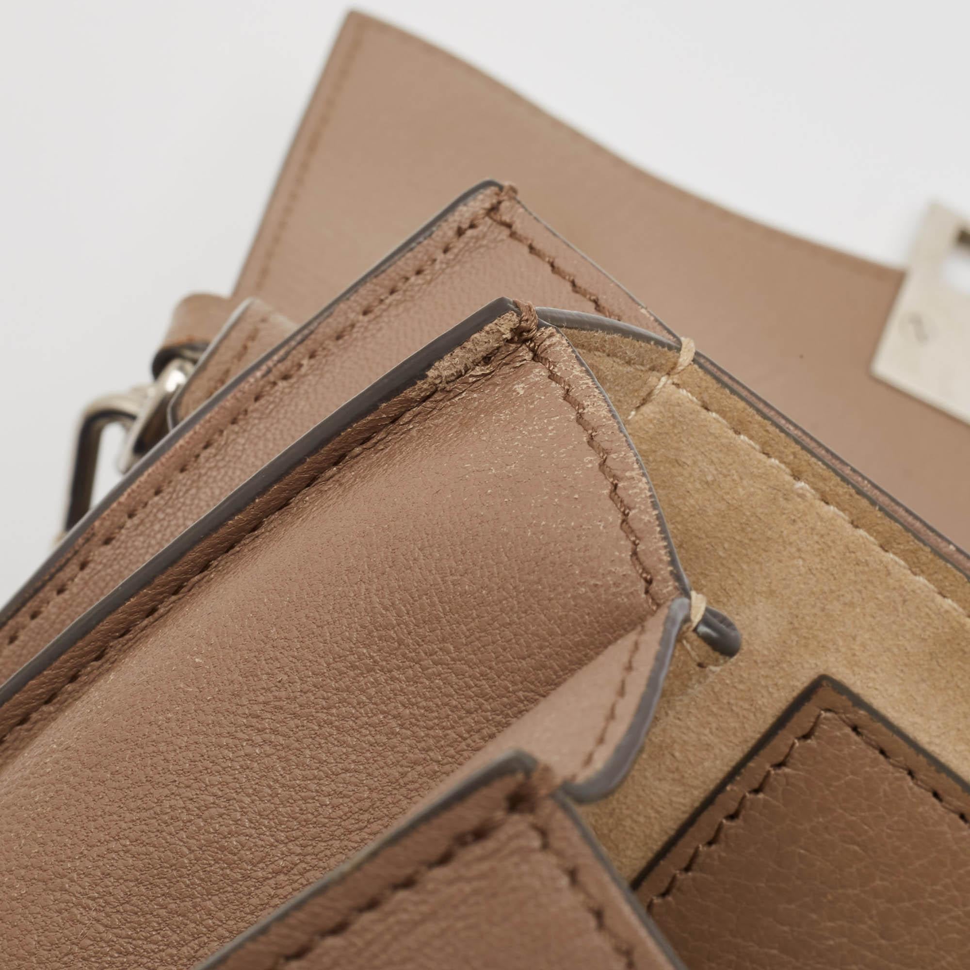 Givenchy Two Tone Beige Leather Small GV3 Shoulder Bag 1