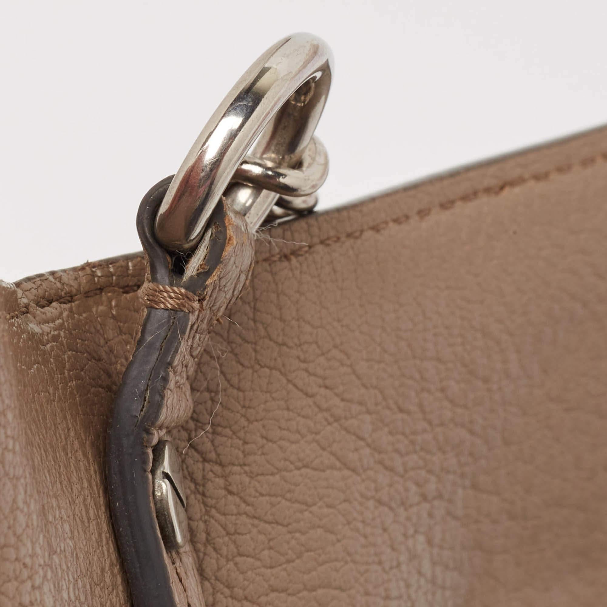 Givenchy Two Tone Beige Leather Small GV3 Shoulder Bag 4