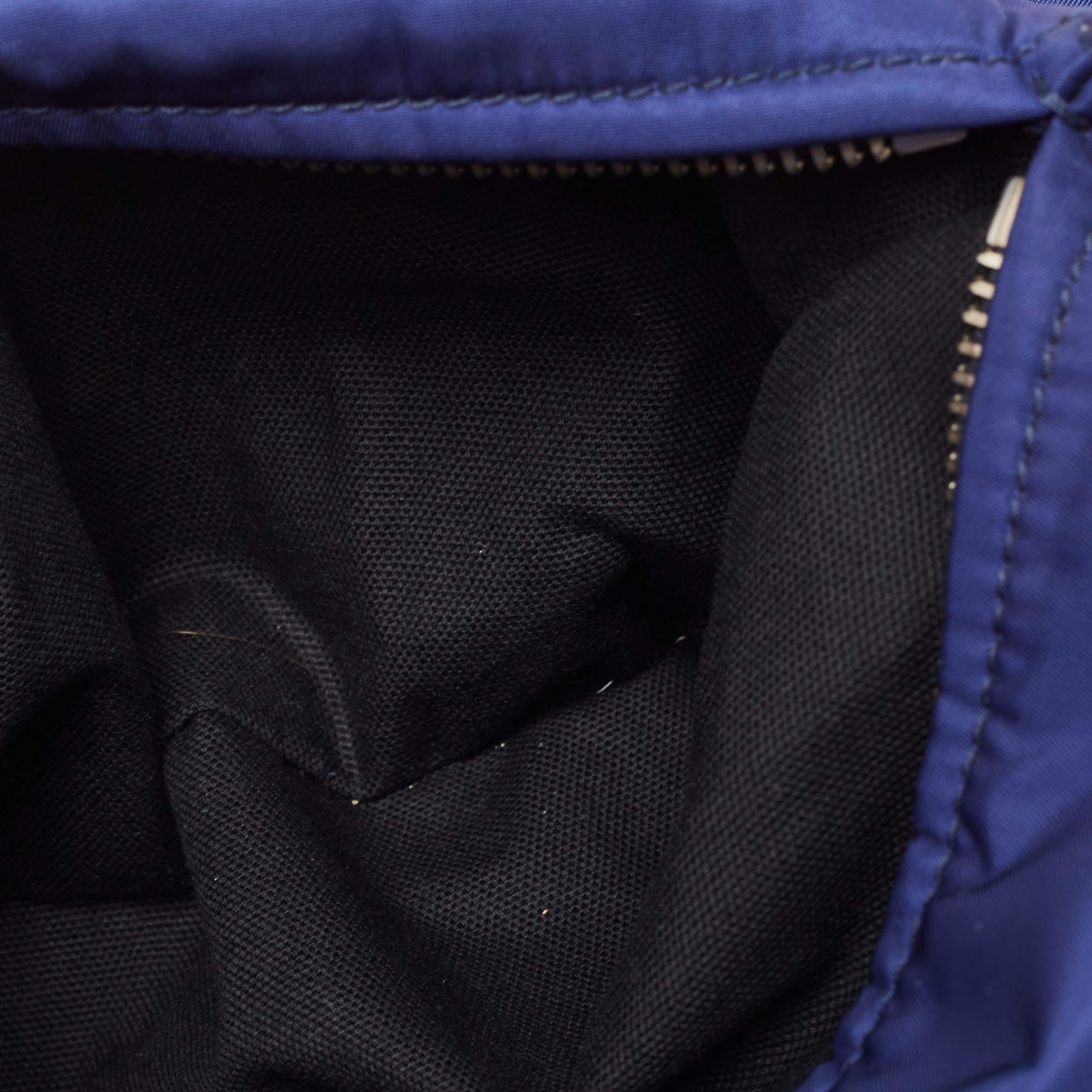 Givenchy Two Tone Blue Nylon and Leather Medium Pandora Box Crossbody Bag 2