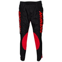 Givenchy Two Tone Logo Print Synthetic Track Pants M