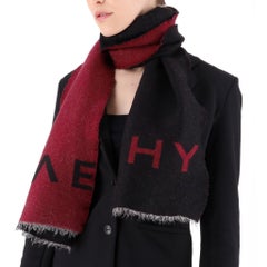 Givenchy Two-Tone Wool & Silk Blend Logo Scarf
