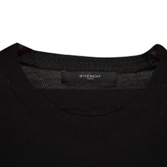 Maglione a girocollo bicolore Givenchy in lana nera e grigia