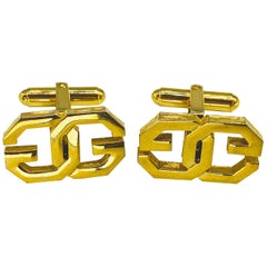 Givenchy Vintage 1970s Gold Plated Cufflinks