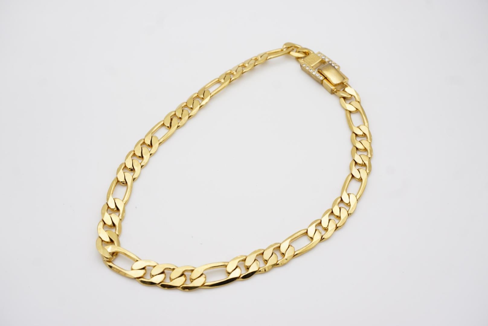 Givenchy Vintage Años 80 Collar gargantilla de oro con eslabones de reloj gruesos en venta 5