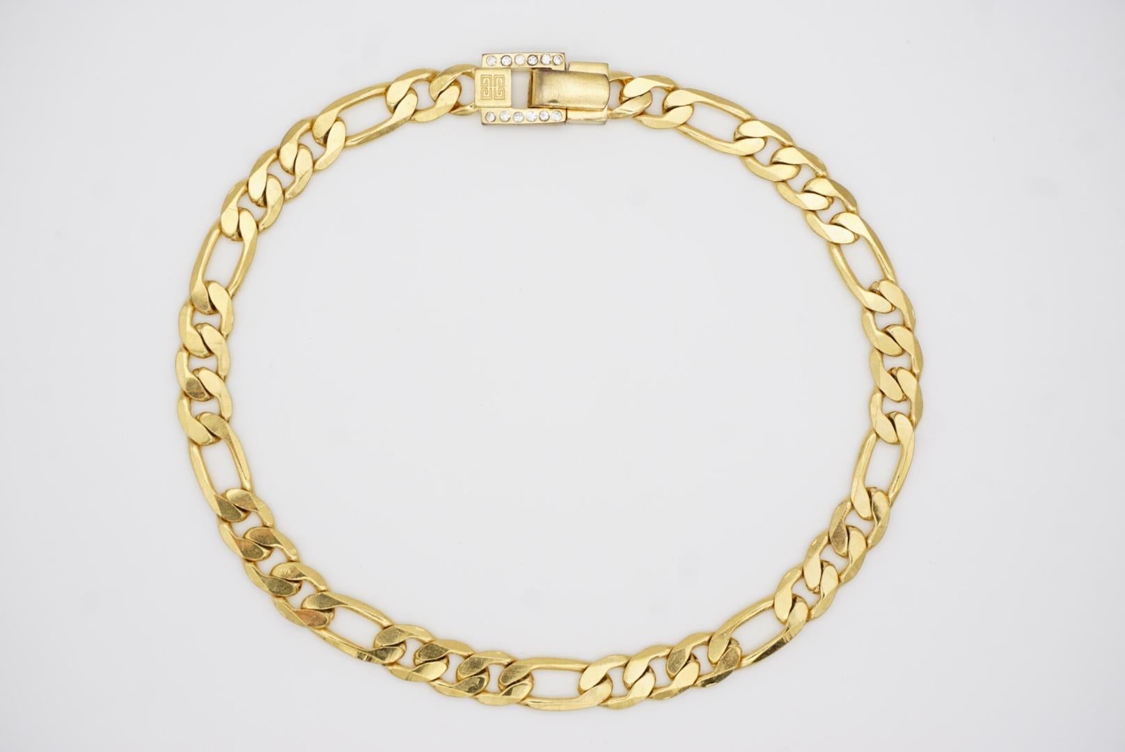 Givenchy Vintage 1980s Chunky Watch Link Interlock Gold Collar Choker Necklace 3