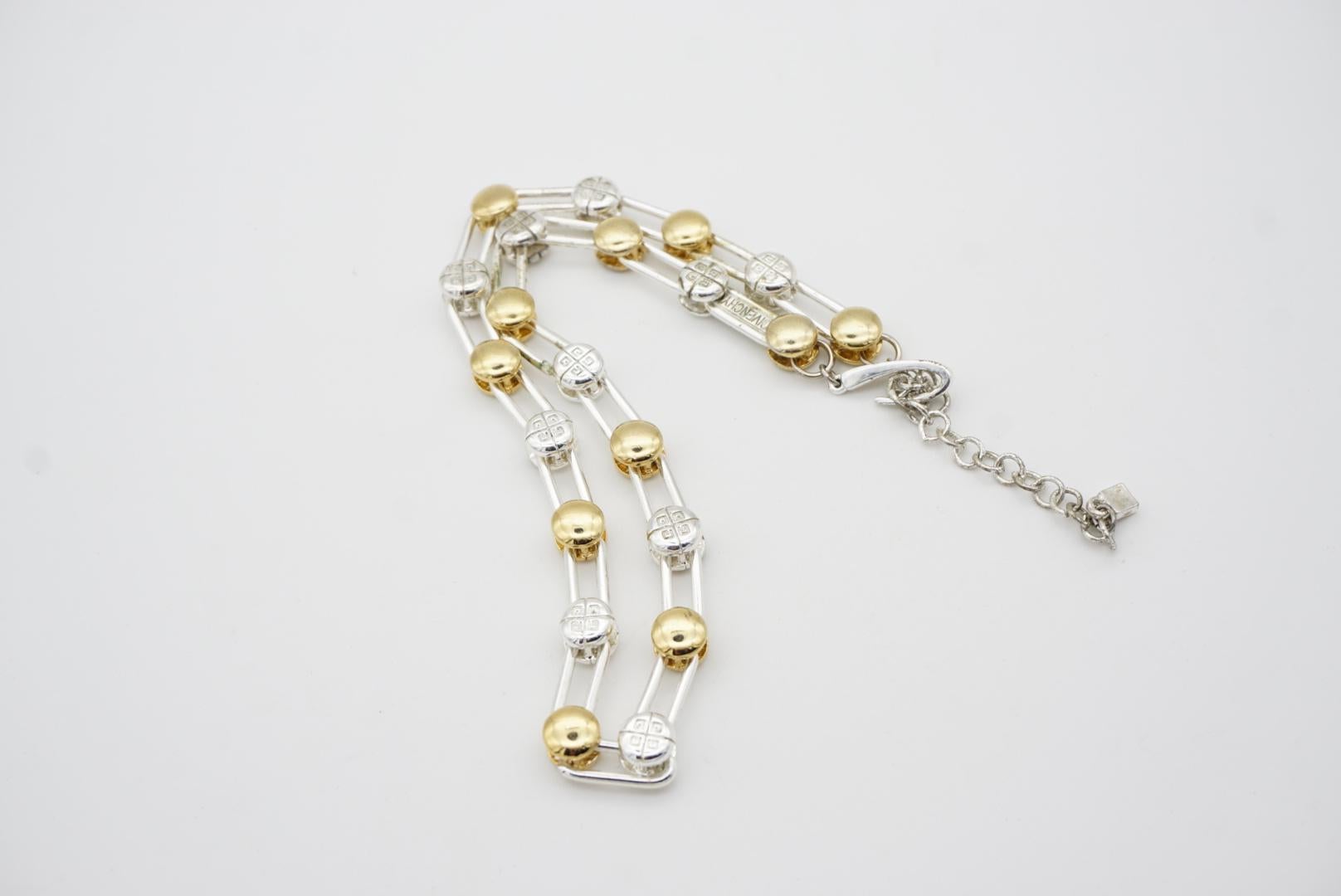 Givenchy Vintage 1980s Iconic Logo Monogram Crystals Gift Set, Necklace Bracelet For Sale 8