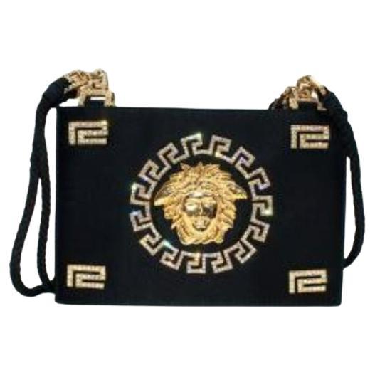 Givenchy Vintage '90s Satin Crystal Embellished Medusa Shoulder