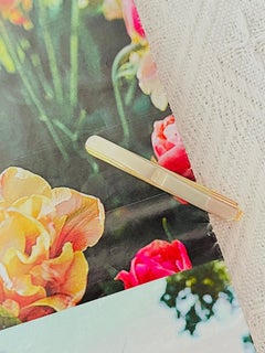 Givenchy Vintage Classic 4G Hallmark Logo Grigio Argento Oro Fermacravatte Pin Bar