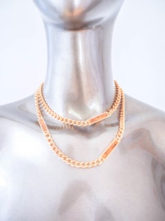 Givenchy Vintage ENAMEL Gold Long CHAIN NECKLACE
