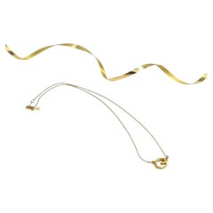 Collier Givenchy Vintage avec pendentif « G », couleur or, France, années 1980