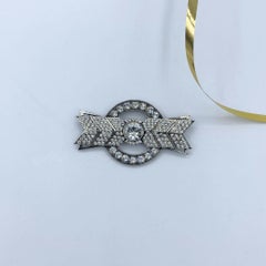 Broche Givenchy Vintage géométrique XL en cristal, années 1980