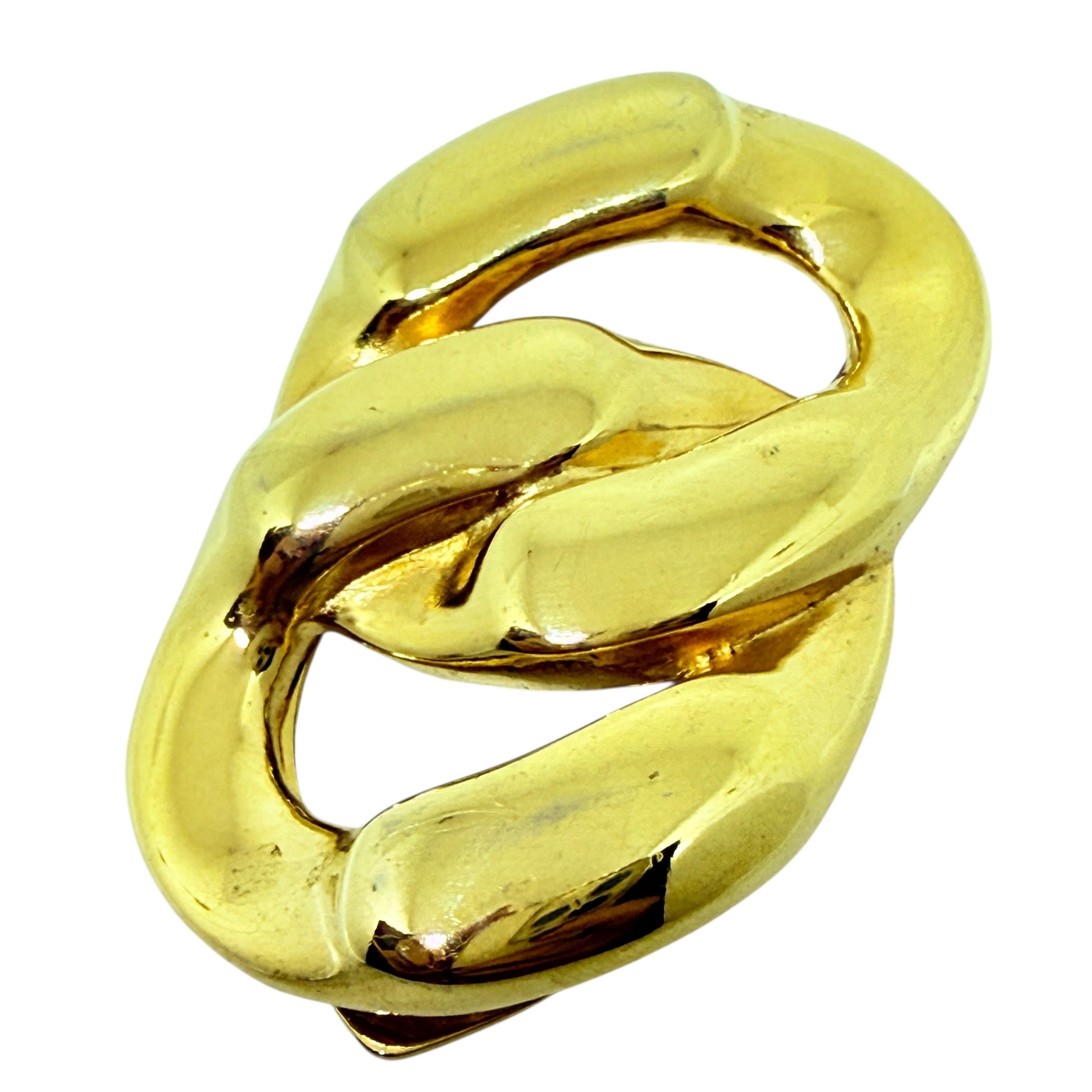 GIVENCHY Vintage Goldton massive Kette Designer Schal Clip im Angebot 1