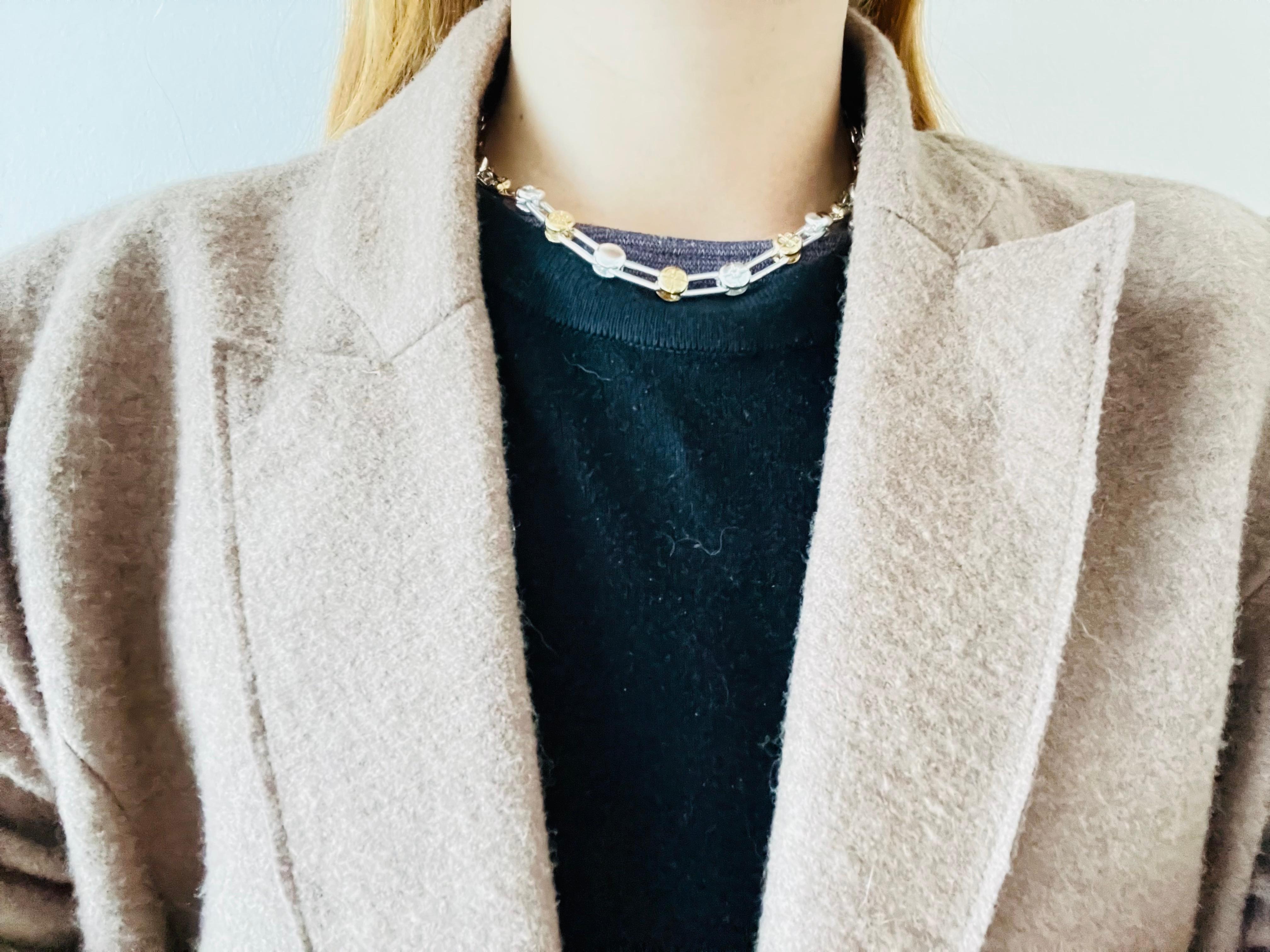 Givenchy Vintage Iconic 4G Logo Monogram Interlocked Linked 2 Set, Silver Gold en vente 2