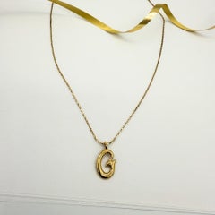 Givenchy Vintage Modernist G-Logo Chain Necklace 1980s