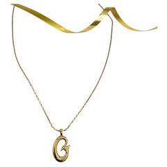 Givenchy Vintage Modernist G-Logo Chain Necklace 1980s