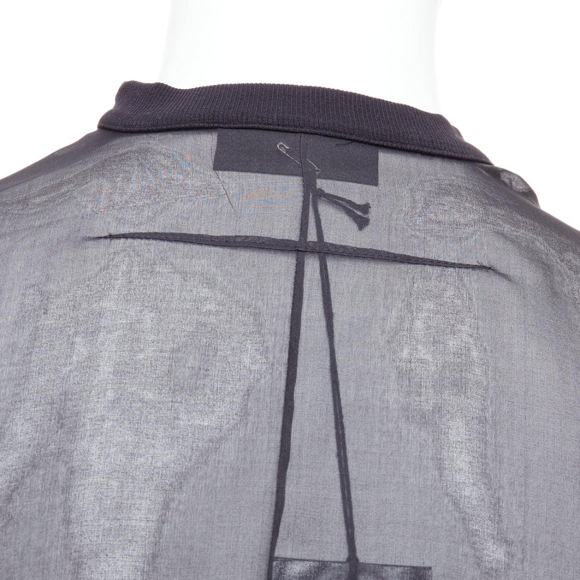 GIVENCHY Vintage organza black 100% silk Madonna sheer boxy top XXS 2