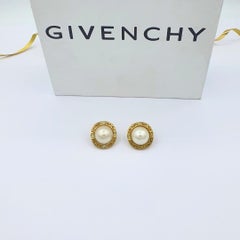 Givenchy Vintage Pearl Clip-On Earrings 1980s