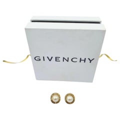 Givenchy Vintage Faux Pearl Clip-On Earrings, France, 1980s