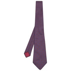 Givenchy Vintage Purple Jacquard Silk Tie
