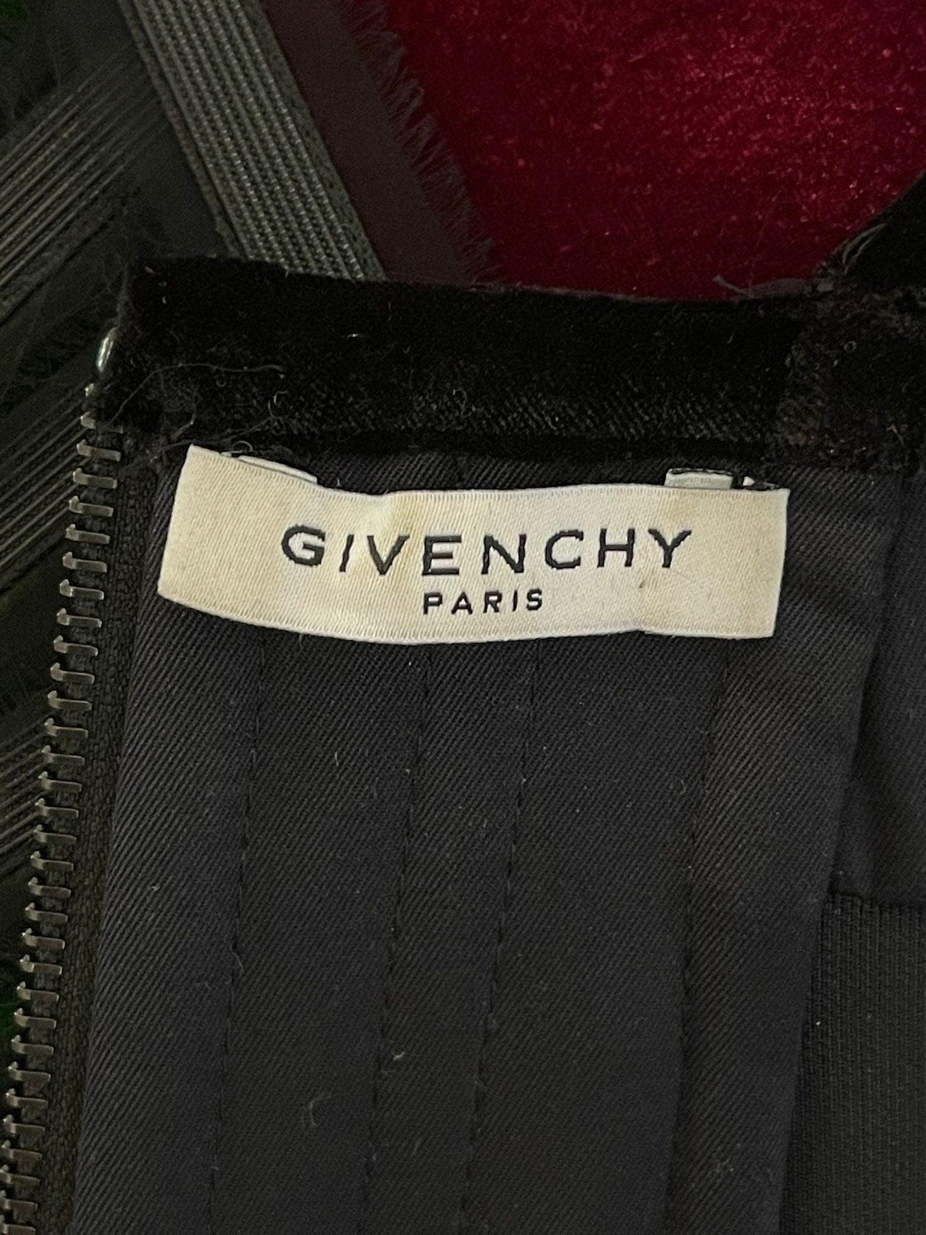 Givenchy Vintage Velvet Trim Corset For Sale 4