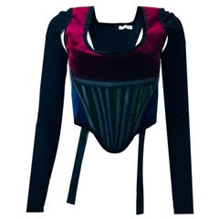 Givenchy Vintage Velvet Trim Corset