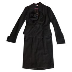 Givenchy Vintage Wool Skirt Suit in Black