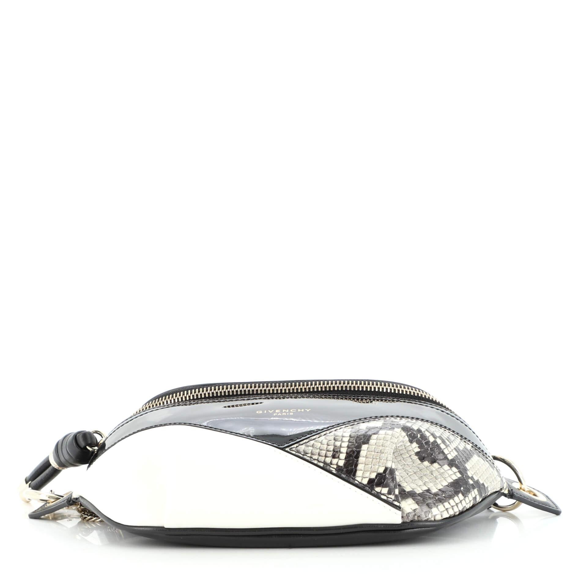 Givenchy Whip Belt Bag Patent and Leather with Snakeskin Small In Good Condition In NY, NY