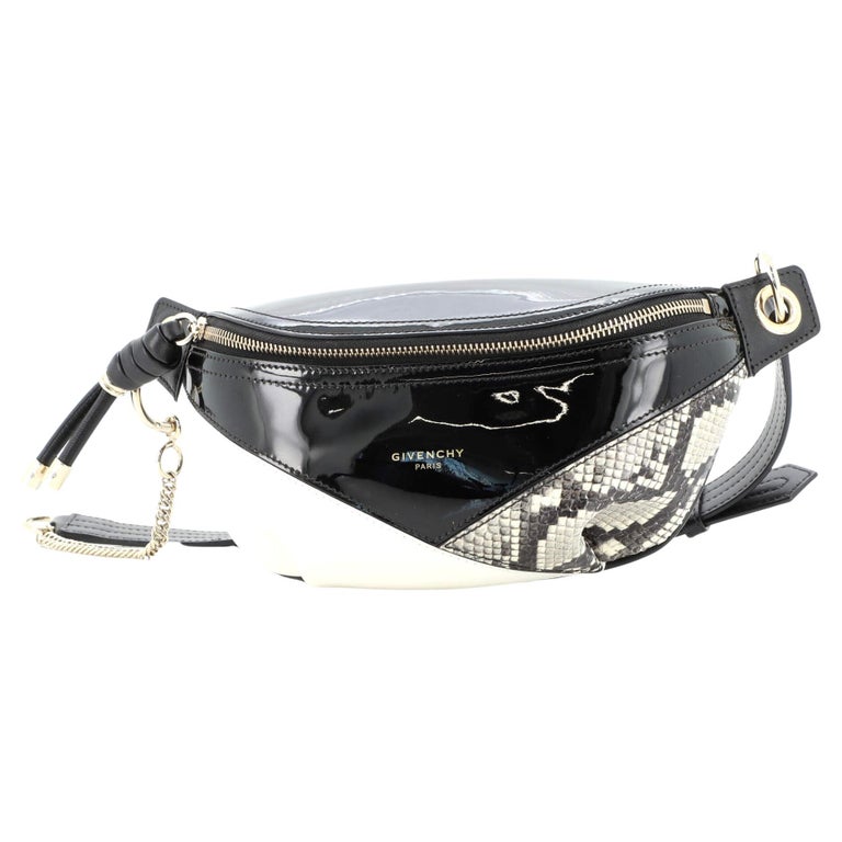 Givenchy Whip Belt Bag Patent and Leather with Snakeskin Small For Sale