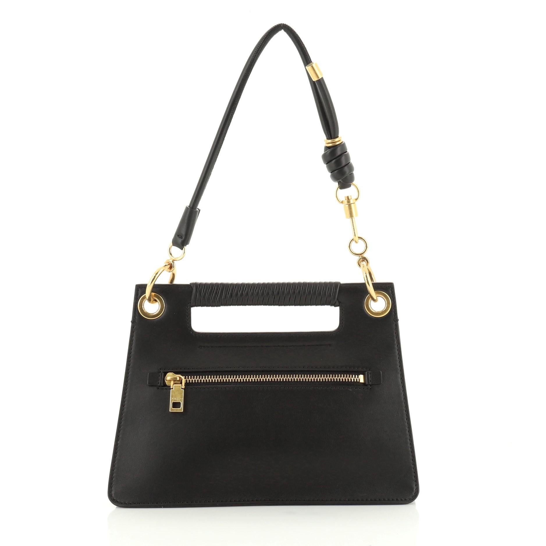 Black Givenchy Whip Shoulder Bag Leather Small