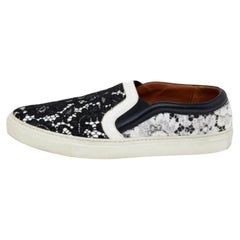 Givenchy Blanco/Negro Cordón y Piel Zapatillas Slip on Talla 41