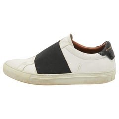 Givenchy White/Black Leather and Elastic Band Urban Street Sneakers Size 39