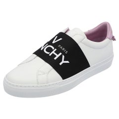 Givenchy White/Black/Purple Urban Street Logo Sneakers Size EU 37