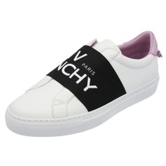 Used Givenchy White/Black/Purple Urban Street Logo Sneakers Size EU 38.5