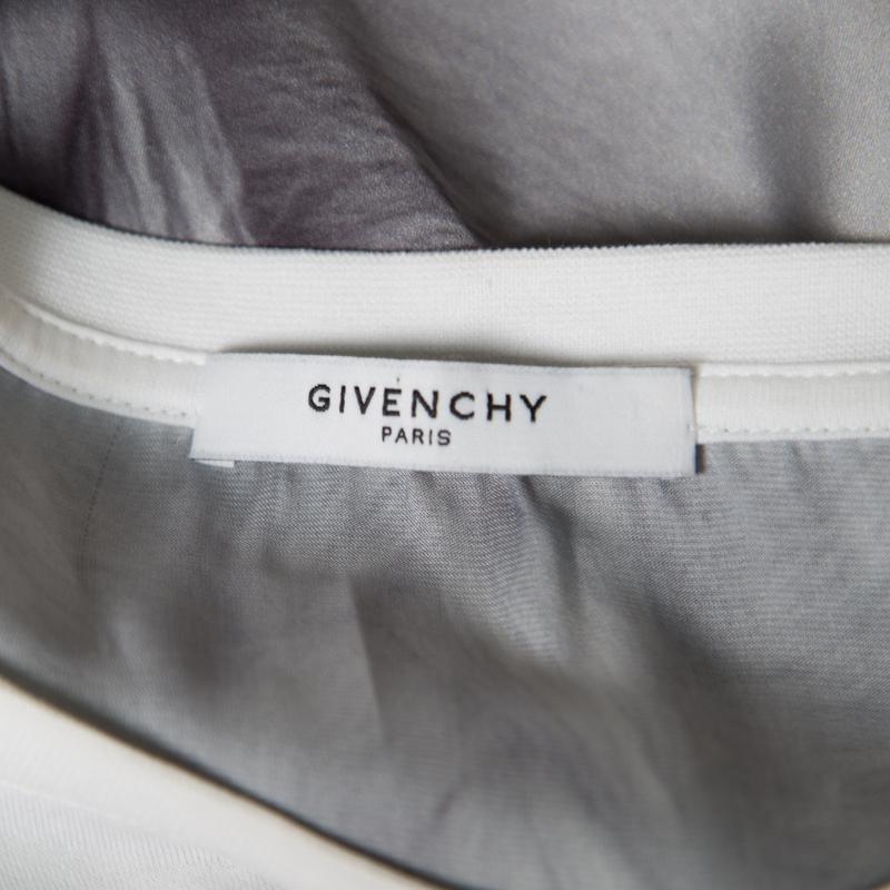 Givenchy - T-shirt sans manches en coton blanc imprimé avec tressage, taille XS Bon état - En vente à Dubai, Al Qouz 2